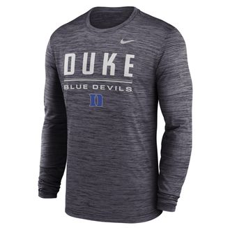 Nike Duke Sideline Velocity Nike Mens Dri-FIT College T-Shirt in Black | 02EQ00ADU-FG7