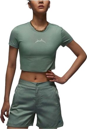 Nike Jordan (WMNS) Air Jordan Graphic Slim Fit Crop T-shirt Asia Sizing Light Green FN5721-304