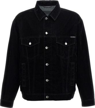 Dolce & Gabbana Black Velvet shirt jacket