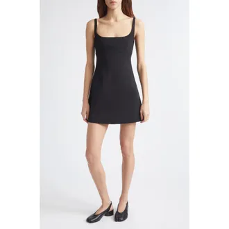 Sandy Liang Simon Minidress in Black at Nordstrom, Size 12