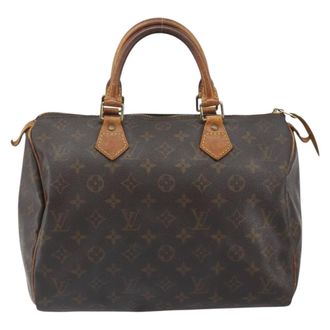 Louis Vuitton Speedy Handbag Monogram Canvas Brown Canvas Handbag (Pre-Owned)