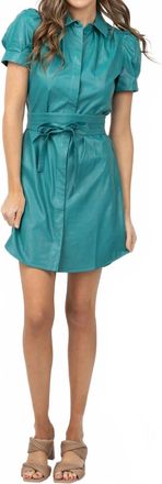 Tyler B&ouml;e Veronica Pleather Dress In Deep Lake