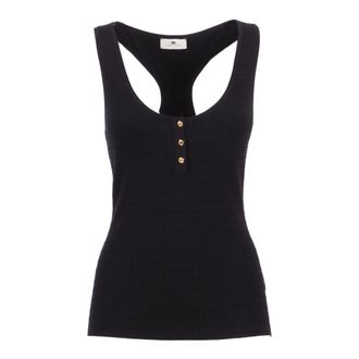 Elisabetta Franchi Dames, Tops, Zwart, Maat: XL