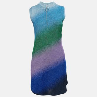 Maje Multicolor Lurex Knit Sleeveless Mini Dress