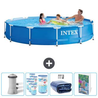Intex Piscina Con Estructura Redonda - 366x76 Cm - 7-piezas Scb102