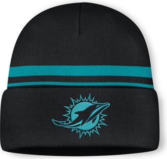 Nike Miami Dolphins Primetime Utility Nike Mens NFL Cuffed Beanie in Black | NF4001UD9P-10L