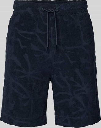 Boss Orange by Hugo Boss BOSS Orange Regular Fit Sweatshorts aus Baumwoll-Mix Modell SE_FLOWER in Marine, Gr&ouml;&szlig;e XXXL