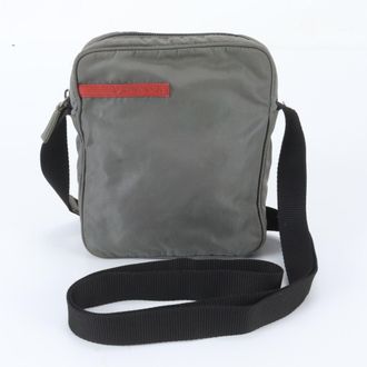 Prada Khaki Messenger Bag Shoulder Bag (Pre-Owned)