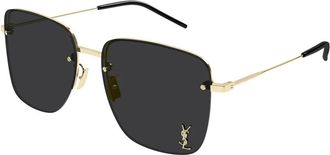 Saint Laurent SL 312 M Zonnebril - Dames - Accessoires - Geel - Maat: 58 MM
