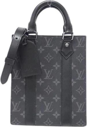 Louis Vuitton Pre-owned Monogram Eclipse Sac Plat Mini Coated Canvas Schoudertas - Heren - Vintage Shopper - Blauw - ONE Size - Vintage