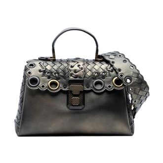 Bottega Veneta Pre-owned Shoulder Bags, female, Brown, Size: ONE SIZE Pre-owned Leather Top Handle Bag