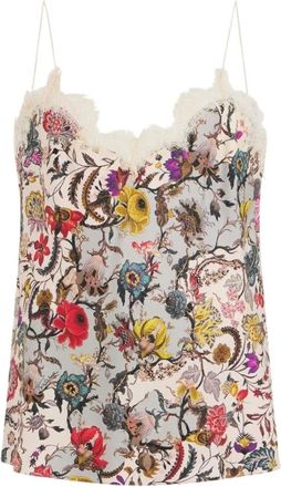 Roberto Cavalli Tops, Dames, Veelkleurig, S, Lace Floral Blouse
