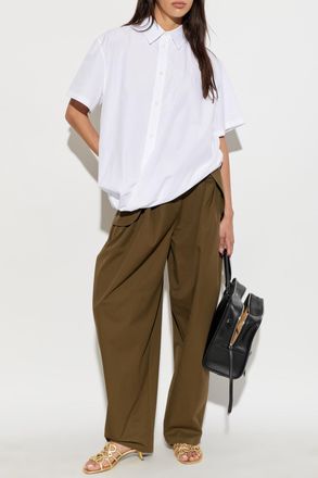 Loewe Asymmetric Draped Top, Womens, White