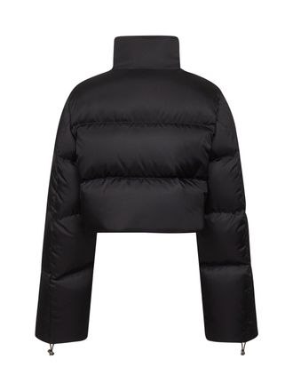 Prada Cropped Re-Nylon Down Jacket - Black