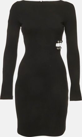 Versace Versus Versace Black Stretch Knit Cut Out Mini Dress