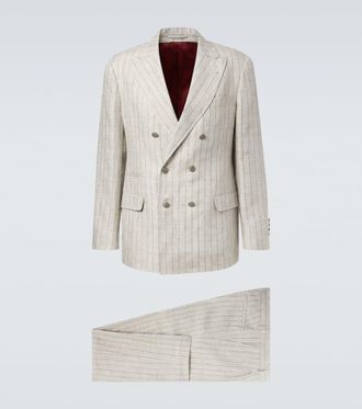 Brunello Cucinelli Pinstripe linen suit