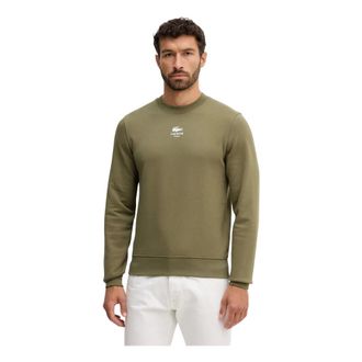 Lacoste Gedrukte Fleece Sweater - Heren - Sweatshirts & Hoodies - Groen - Maat: 2XL Fleece