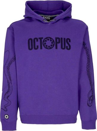 Octopus Paarse Logo Hoodie Lange Mouw - Heren - Hoodies - Paars - XL - Katoen - Hoodies & sweatvesten