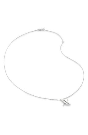 Monica Vinader Initial Pendant Necklace in Sterling Silver - X at Nordstrom