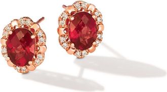 Le Vian Ladies Raspberry Rhodolite Collection Earrings set in 14K Strawberry Gold