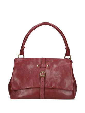 A.S.98 Borsa a spalla in pelle con fibbia - Rosso