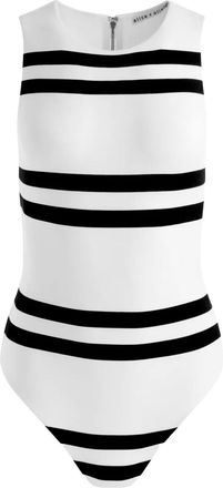 Alice & Olivia Body Rothy smanicato a righe - Bianco