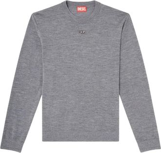 Diesel Maglione K-Valiam con logo - Grigio