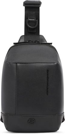 Piquadro Telefoontasje met RFID-bescherming - Heren - Schoudertassen - Zwart - ONE Size - Katoen - Tassen
