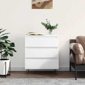 vidaXL Aparador De Madera Contrachapada Blanco 60x35x70 Cm Vidaxl