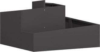 vidaXL Vidaxl - Garden Planter Black 80 x 80 x 50 cm Cold-rolled steel