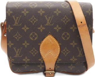 Louis Vuitton Borsa a spalla Cartouchière MM con monogramma 1984 - Marrone