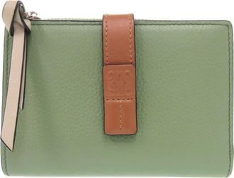 Loewe Brown Green Leather Wallet (Bi-Fold) (Pre-Owned)