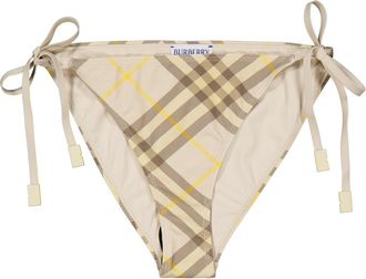 Burberry Check Print Slip-On Bikini Briefs, Size X-Small