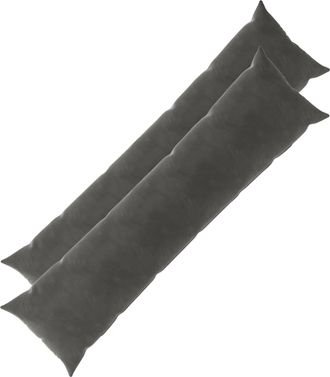 vidaXL Coj&iacute;n Con Almohada Heerlen 2 Uds. Gris Oscuro Terciopelo Vidaxl