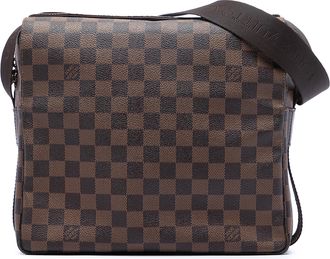 Louis Vuitton Pre-owned Womens Damier Ebene Naviglio - Dark Brown Textile - One Size
