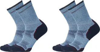 Rei Co-Op Flash COOLMAX EcoMade Lightweight Crew Socks - 2 Pairs Blue L