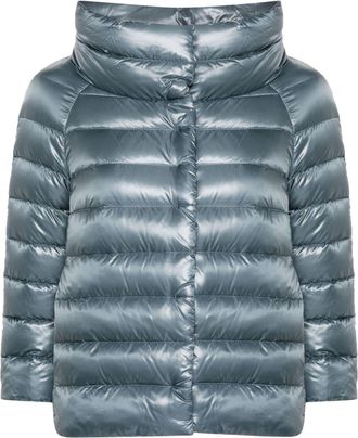 Herno Sofia quilted puffer jacket - women - Polyamide/Polyester/Polyamide/Down/Cotton - 40 - Blue