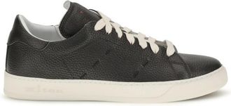 Kiton Black Leather Sneakers