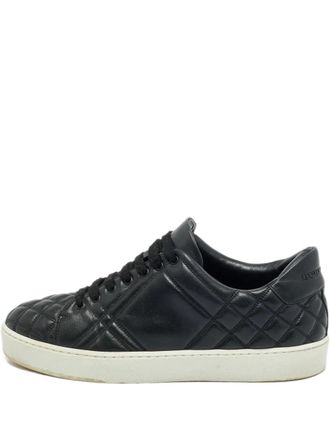 Burberry Westford quilted leather sneakers - women - Calf Leather/Calf Leather/Rubber - 38 - Black