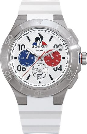 Le Coq Sportif Mens Accessories White Plastic Digital Watch in Grey/White - One Size