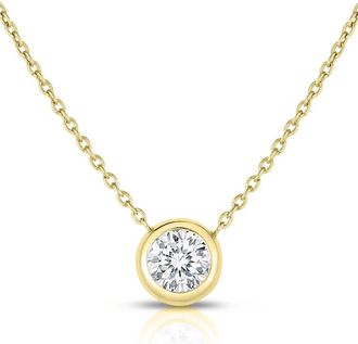 Roberto Coin Bezel Station Necklace in Yellow at Nordstrom, Size 18 In