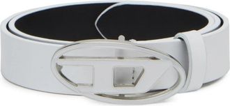 Diesel Leren Riem met Ge&euml;mailleerde Gesp - Dames - Riemen - Wit - 85 CM - Leer - Accessoires