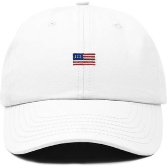 Dalix USA Flag Dad Cap in White at Nordstrom