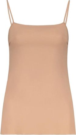 Alberta Ferretti Satijnen Tanktop - Dames - Tops zonder mouwen - Beige - XS - Satijn - Tops