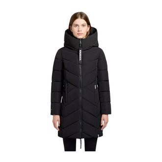 Khujo Dames, Mantels, Zwart, Maat: XL