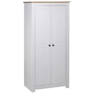 Berkfield Home Wardrobe White 80x50x171.5 cm Solid Pine Panama Range