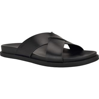 Tommy Hilfiger Blick Slide Sandal in Black at Nordstrom Rack, Size 13