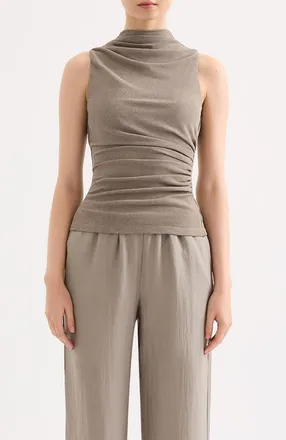 Nude Lucy Winston Mesh Top in Cement at Nordstrom, Size Small