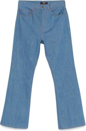 Amiri Mens Retro Indigo Crease Flared Jeans, Waist Size 30