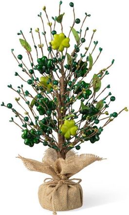 Glitzhome 18H St. Patricks Shamrock and Berry Table Tree in Green at Nordstrom, Size Medium